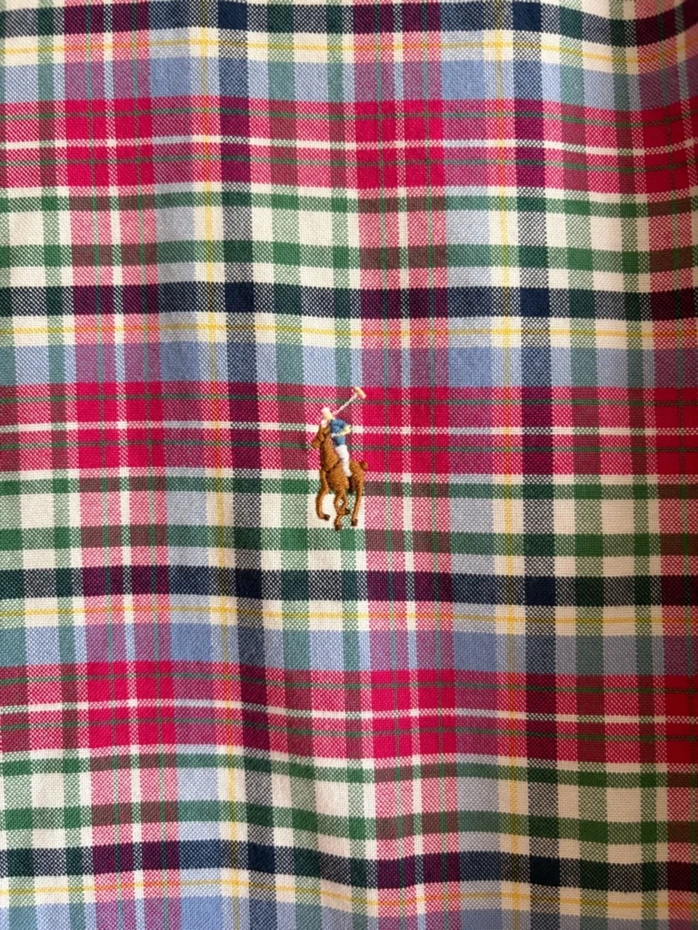 Polo by Ralph Lauren Pink and Green Plaid Button-Down Shirt